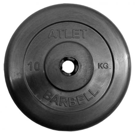 Блин MB Barbell MB Atlet B50-10 для штанги 10 кг черный