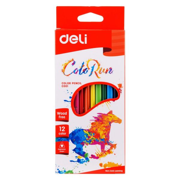 Карандаши цветные Deli ColoRun EC00100