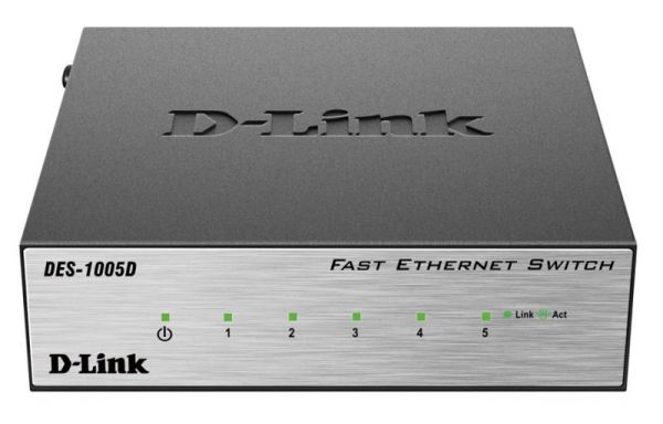 Коммутатор D-link DES-1008D/L2B 8x10/100 Мбит/сек, неуправляемый