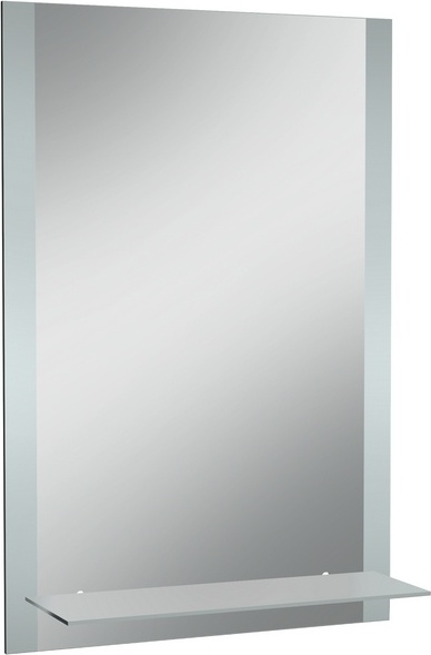 Зеркало с декором Домино Классика 01 50x80 с полкой Матовое